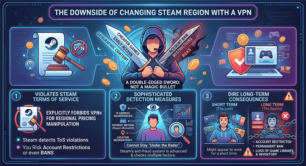 The Downside of Steam Change Region with VPN
