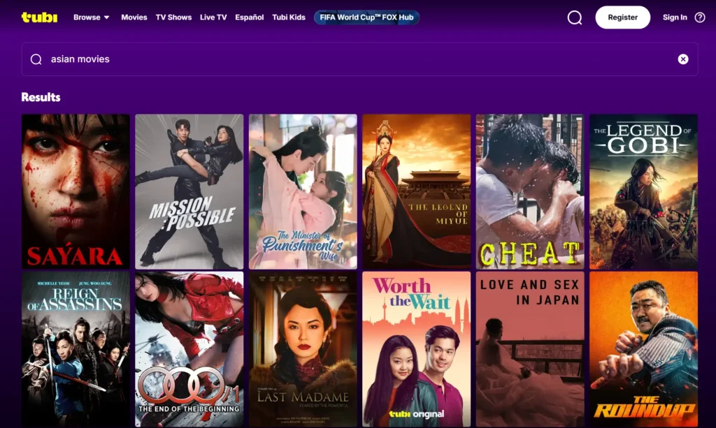 Asian Movies on Tubi