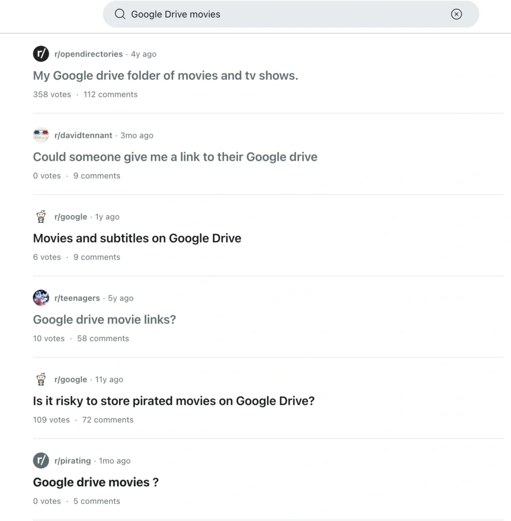 google drive movies on reddit