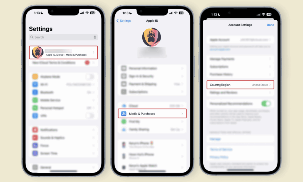 Change App Store country without creating a new account