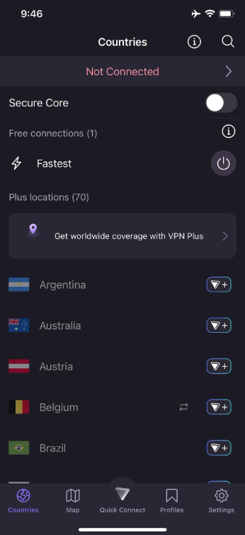 Tap on the Server List