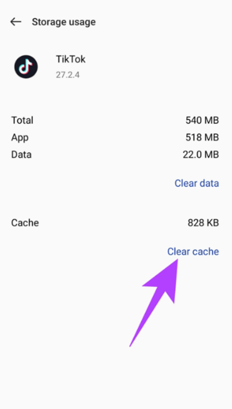 Clear TikTok Cache & Data on Android