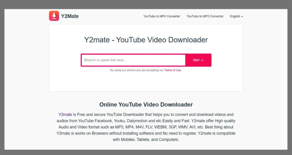 Y2Mate Video Downloader