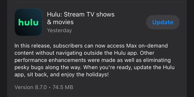 Update Hulu App or Device Software