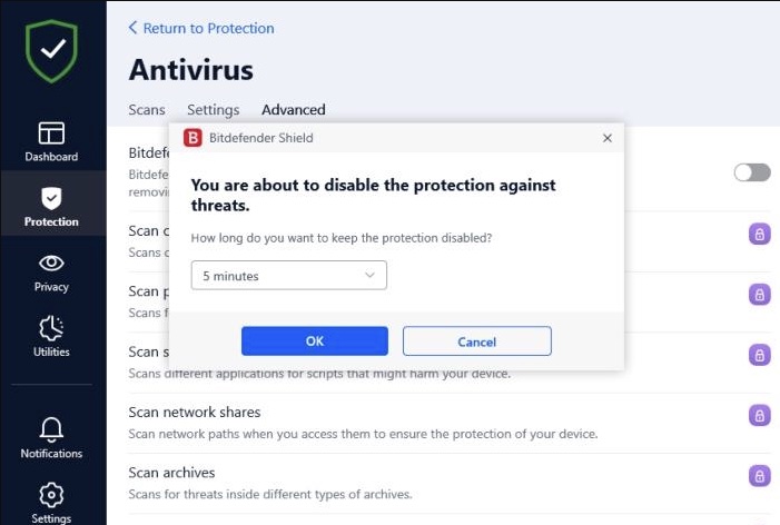 Disable Antivirus or Firewall
