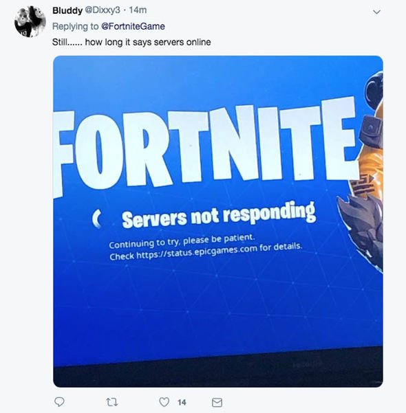 What does servers not responding mean