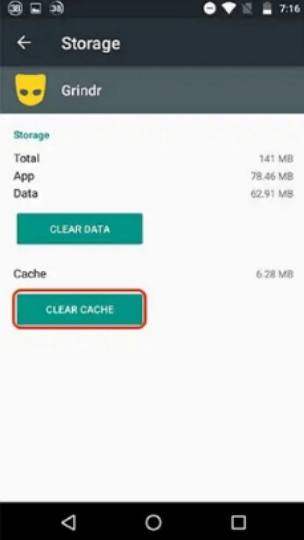 Girndr Clear Cache