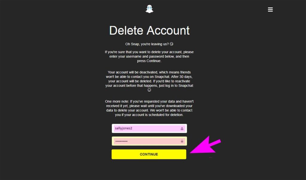 Delete Snapchat Account Fast