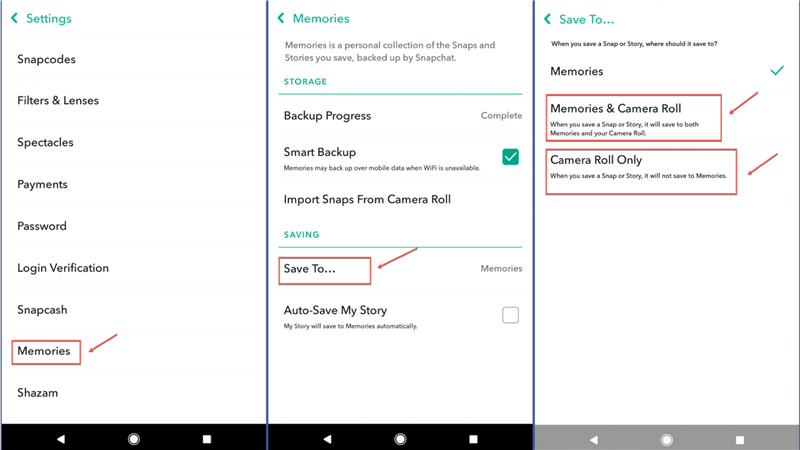 Backup Snapchat Data