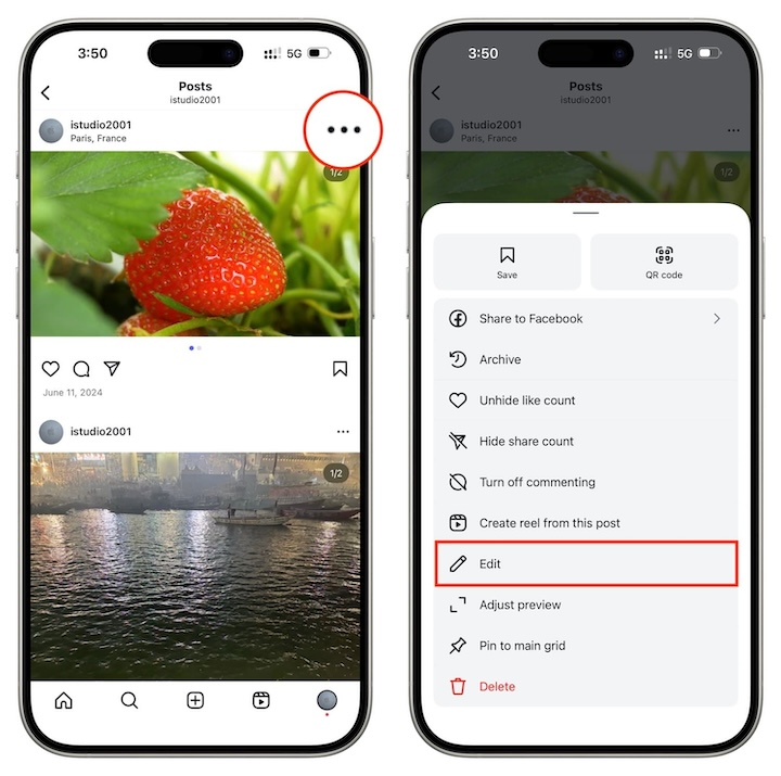 Edit Instagram Location