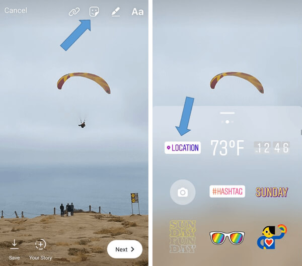 Hide Locations on Instagram Reels