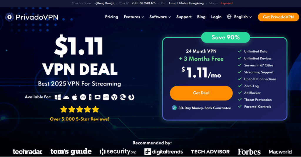 Proton VPN Alternative - PrivadoVPN