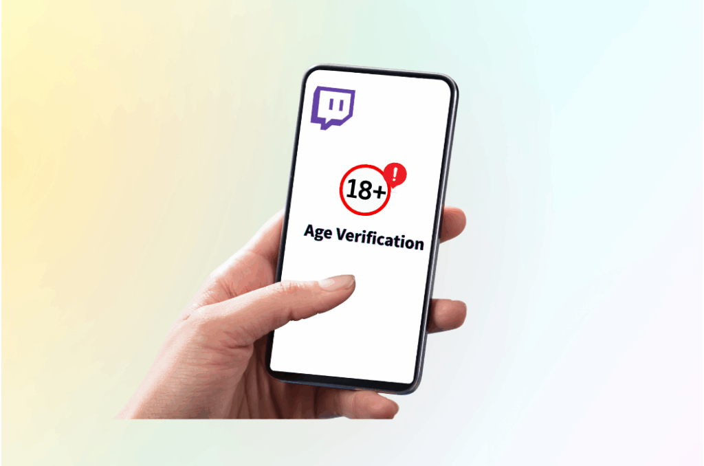 Twitch age verification restricted prompt on mobile screen