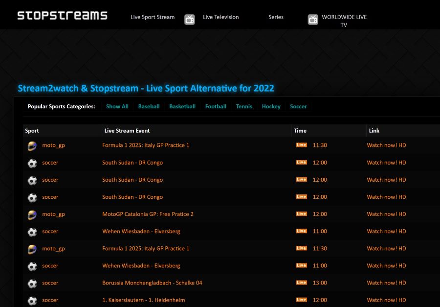 Best FirstRowSports Alternatives - StopStream