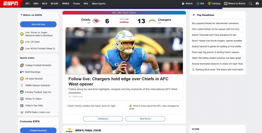 Best FirstRowSports Alternatives - ESPN+