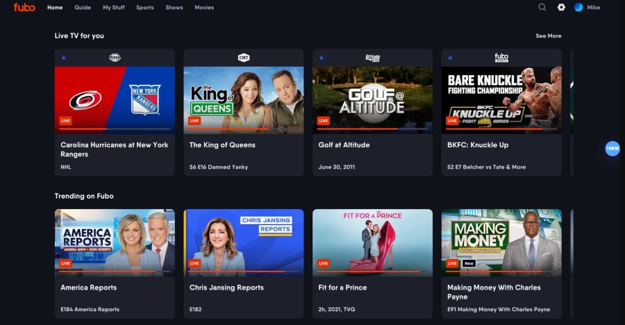 Best FirstRowSports Alternatives - FuboTV