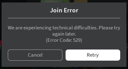 Roblox Error Code 529