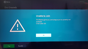 Roblox Error Code 103