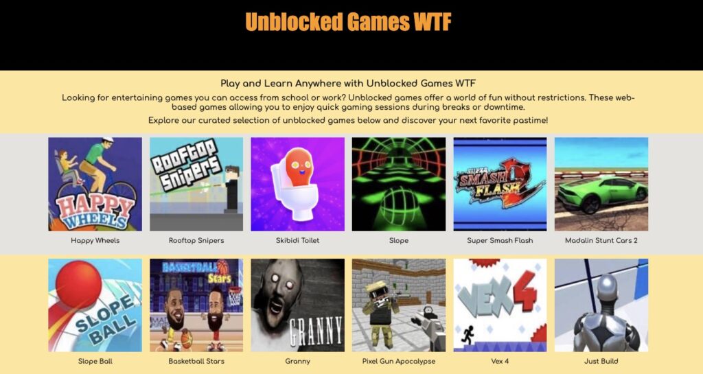 What is Unblocked Games WTF