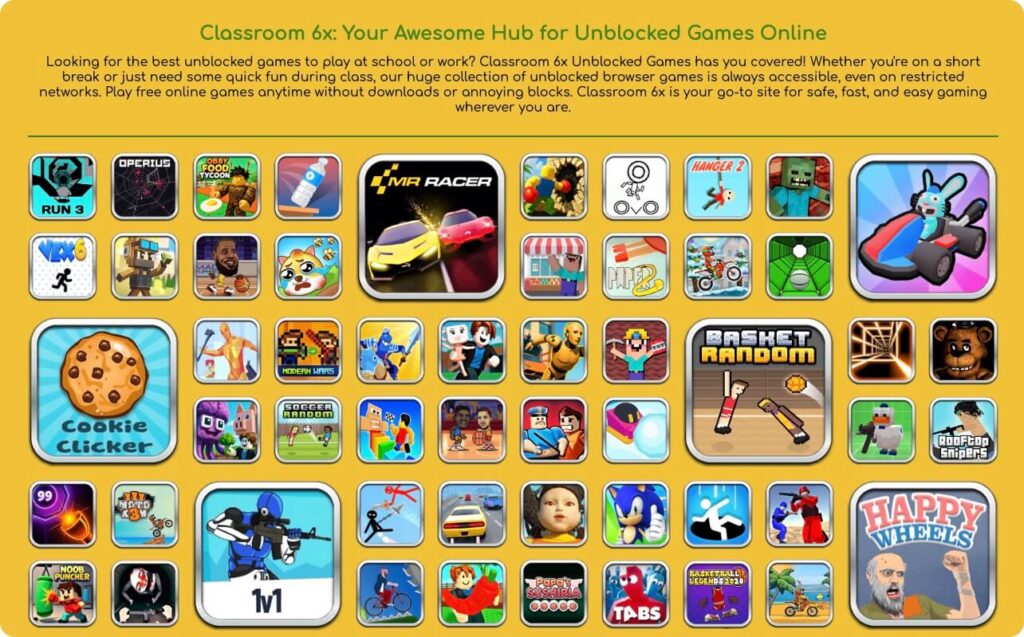 Classroom 6x Unblocked Games