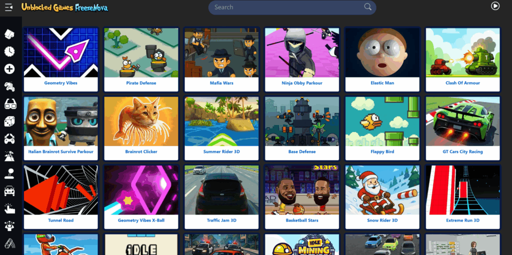 Unblocked Games Freezenova Official Website
