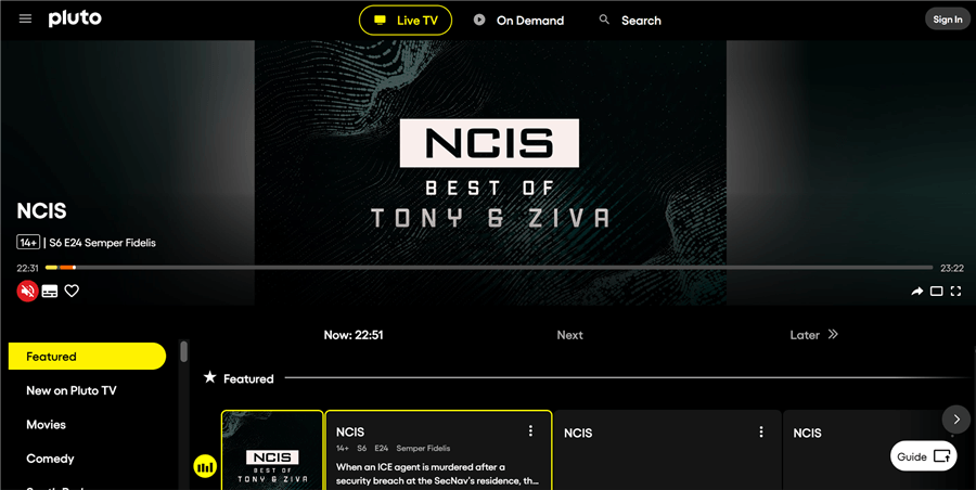Best VIPBox Alternative - Pluto TV