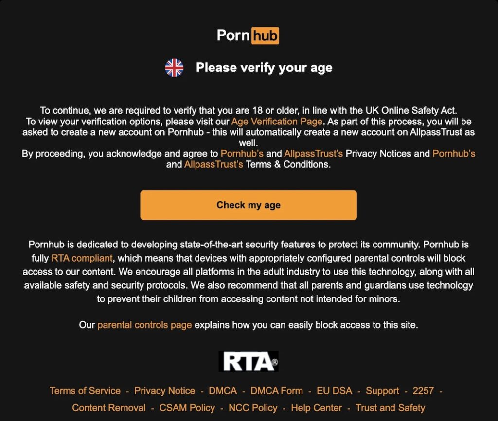 What is Pornhub Age verification