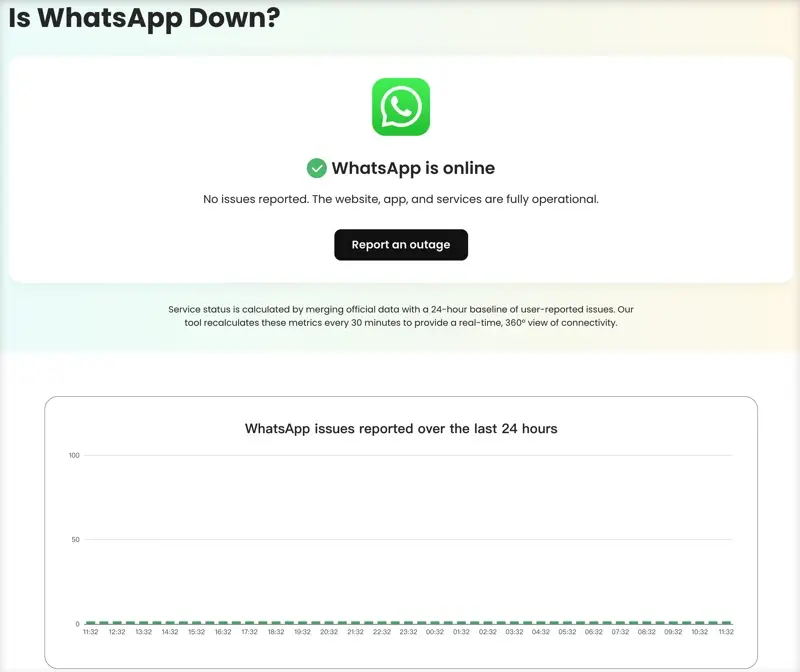 Check real-time WhatsApp message delivery and VoIP connection status.