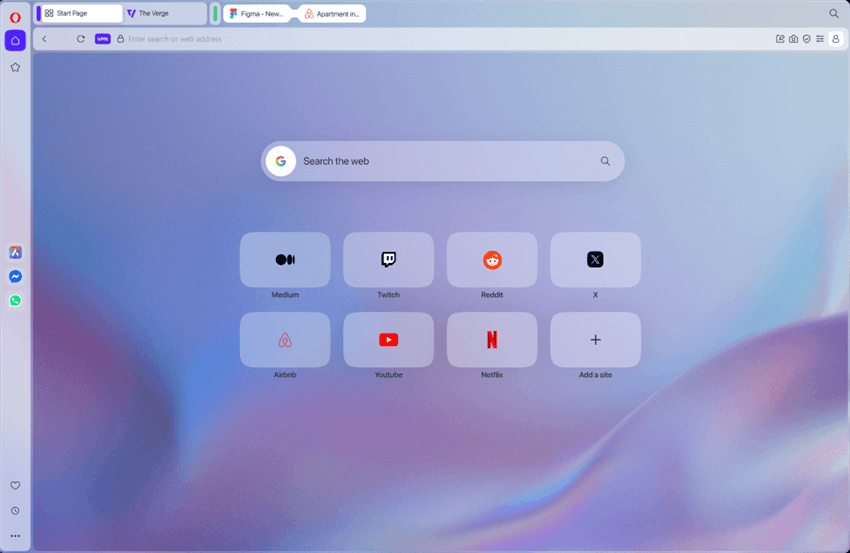 Opera Browser with Built-In VPN
