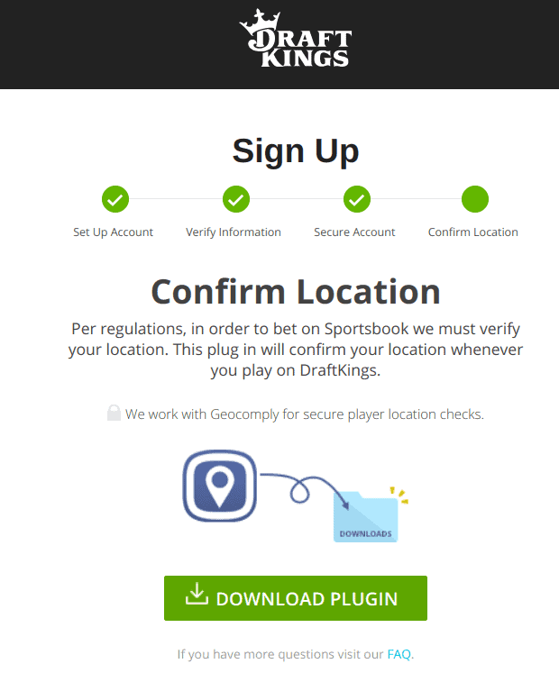 Confirm Location in DraftKings