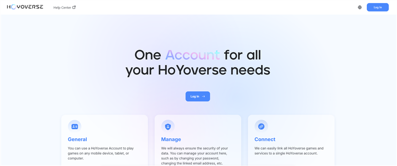 Log in to the HoYoverse Account Center