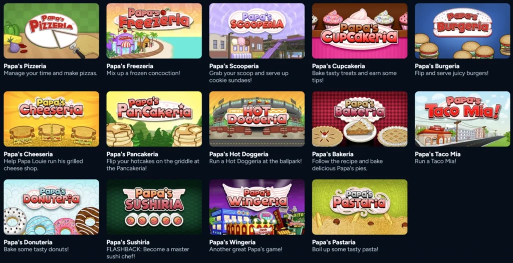 papa's games unblocked websites