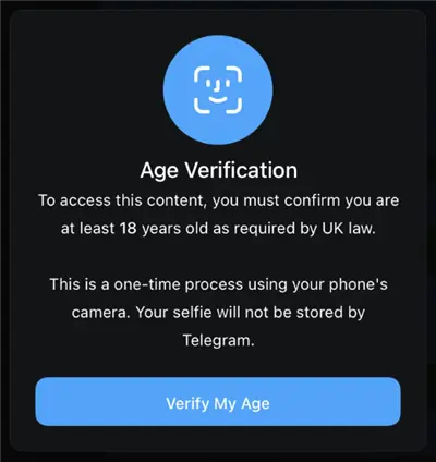 Telegram Age Verification