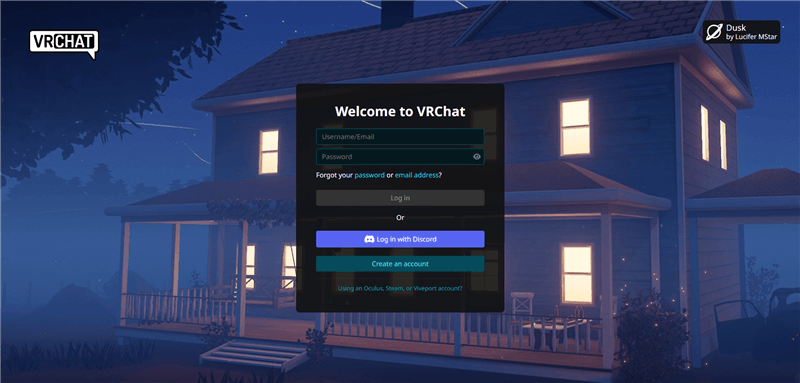 Log into VRChat