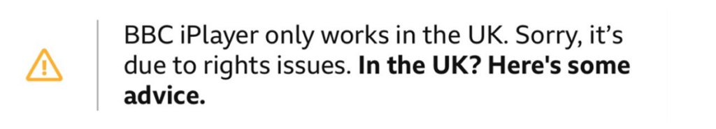 BBC iPlayer Regional Restriction