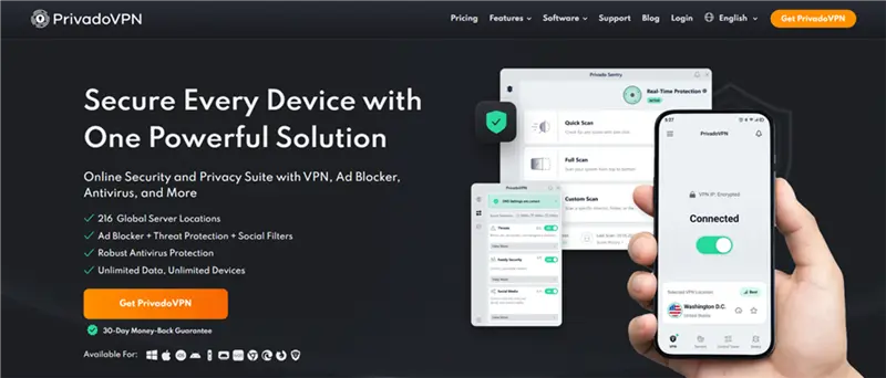 Best VPN for CS2 - PrivadoVPN