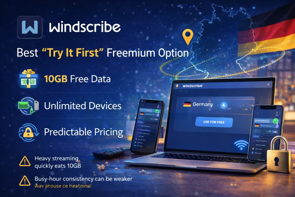 Best VPN for Germany - WindScribe