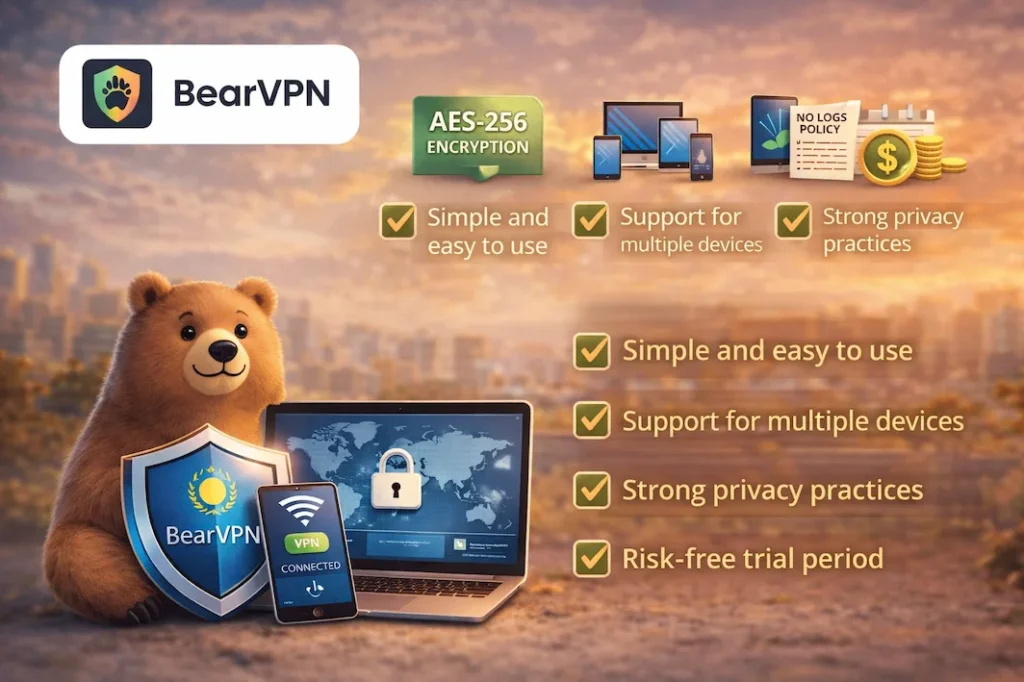 Best VPN for Kazakhstan - BearVPN