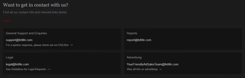 FetLife Support Page