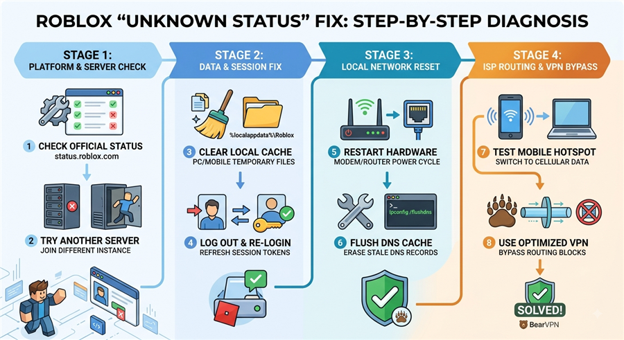 Fixes for Roblox “Unknown Status”
