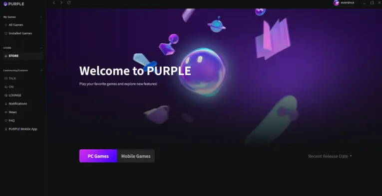 Open PURPLE launcher