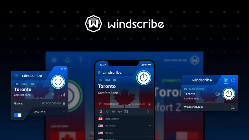 Windscribe - Great Free Option with 10 GB Data