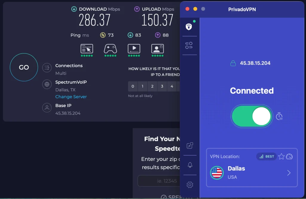 Nice Free Plan VPN - PrivadoVPN