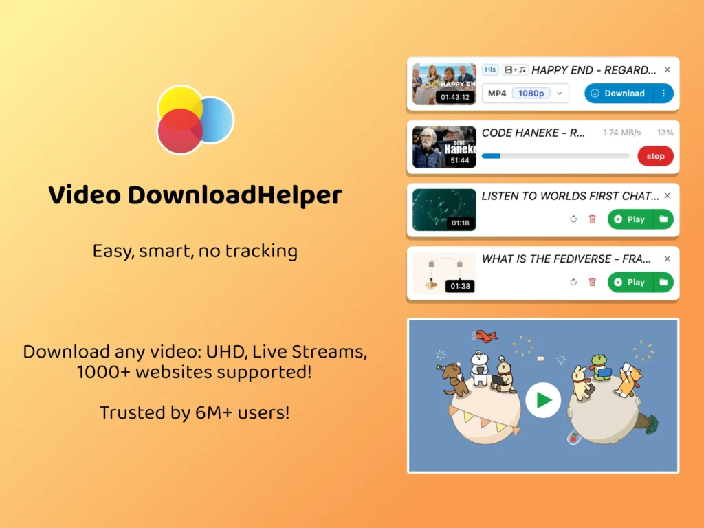 Use DownloadHelper extension to download pornhub videos