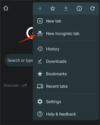 Open a new Incognito or Private window