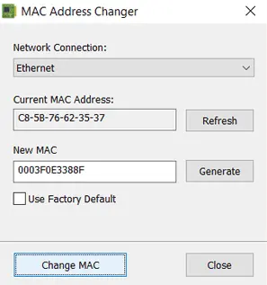 MAC Address Changer