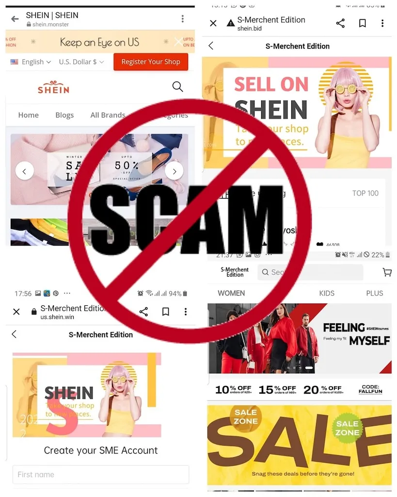 Fake SHEIN Websites