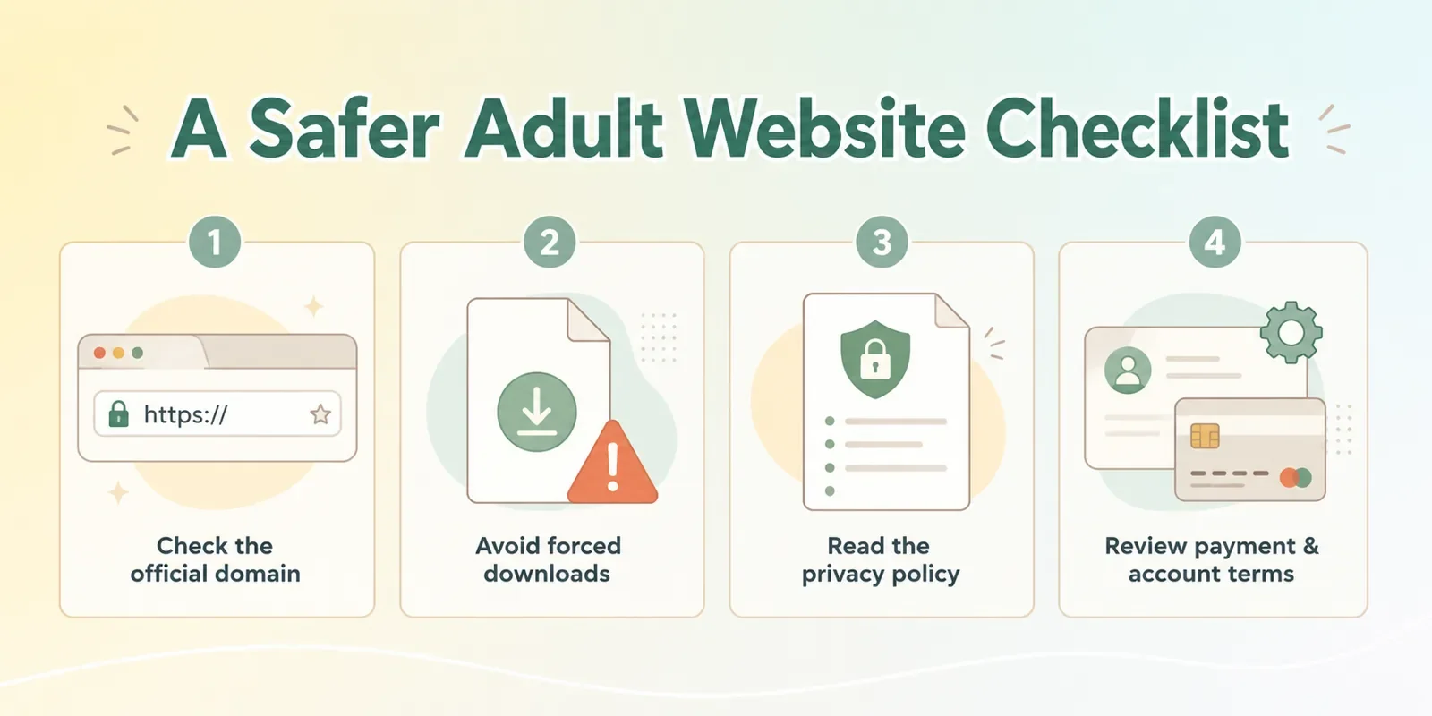 Adult website safety checklist